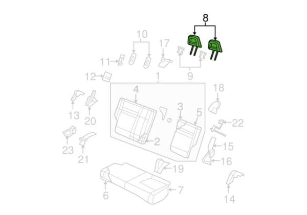 Jeep Compass (a) Hoofdsteun