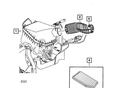 Jeep Wrangler JK Luchtfilterhuis 3.8l v6 Engine